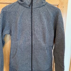Lululemon Heathered Speckled Black Scuba Full-Zip Hoodie in EUC in Size 6
